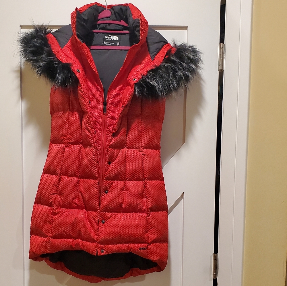 The North Face sleevless jacket.